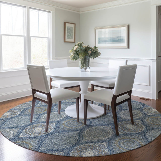Dalyn Solace SL1 Navy Rug shown in a room