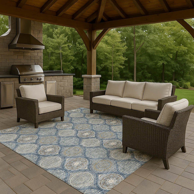 Dalyn Solace SL1 Navy Rug outdoor lifestyle image