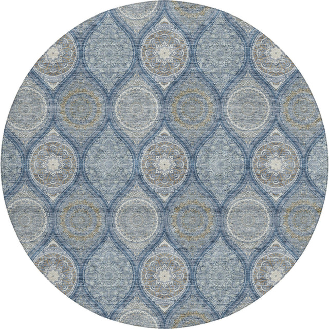 Dalyn Solace SL1 Navy Rug round rug
