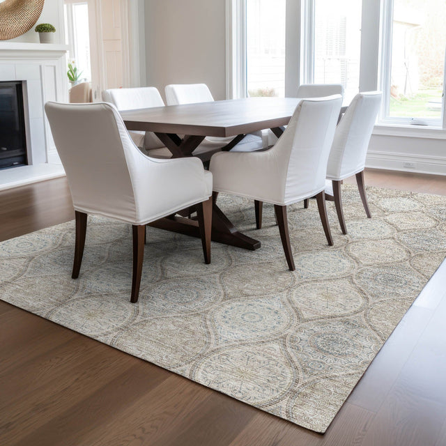 Dalyn Solace SL1 Taupe Rug shown in a room