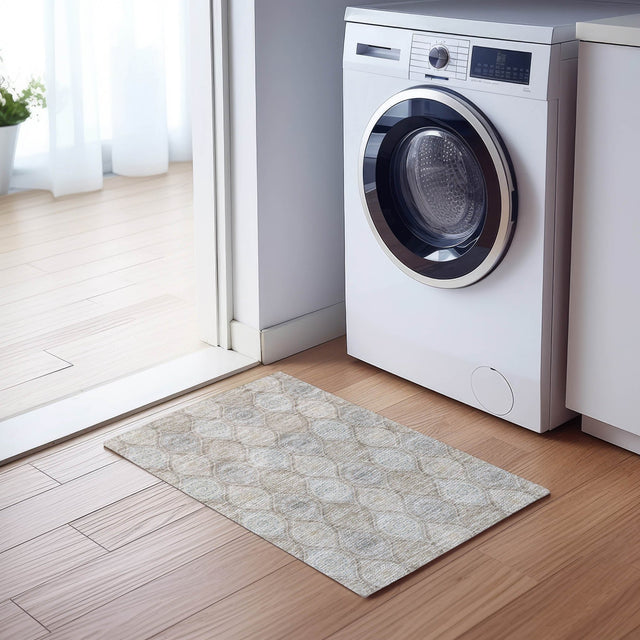 Dalyn Solace SL1 Taupe Rug shown in a room