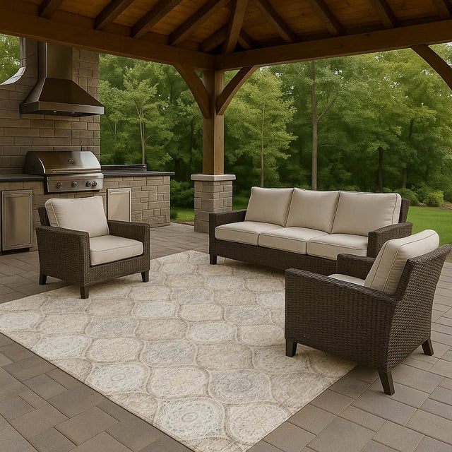 Dalyn Solace SL1 Taupe Rug outdoor lifestyle image