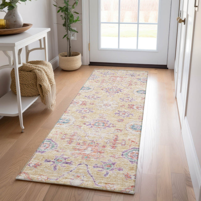 Dalyn Solace SL10 Peach Rug shown in a room