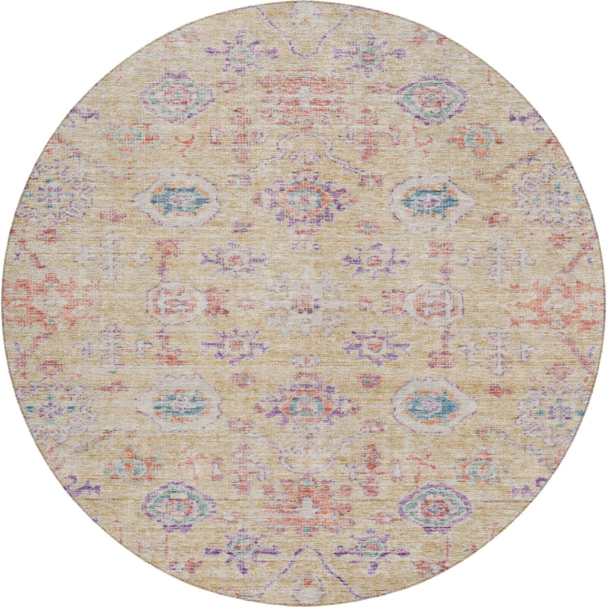 Dalyn Solace SL10 Peach Rug round rug