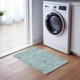 Dalyn Solace SL10 Teal Rug shown in a room