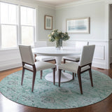 Dalyn Solace SL10 Teal Rug shown in a room