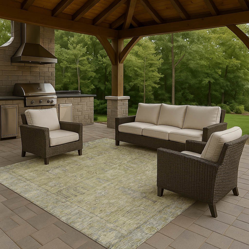 Dalyn Solace SL11 Aloe Rug outdoor lifestyle image