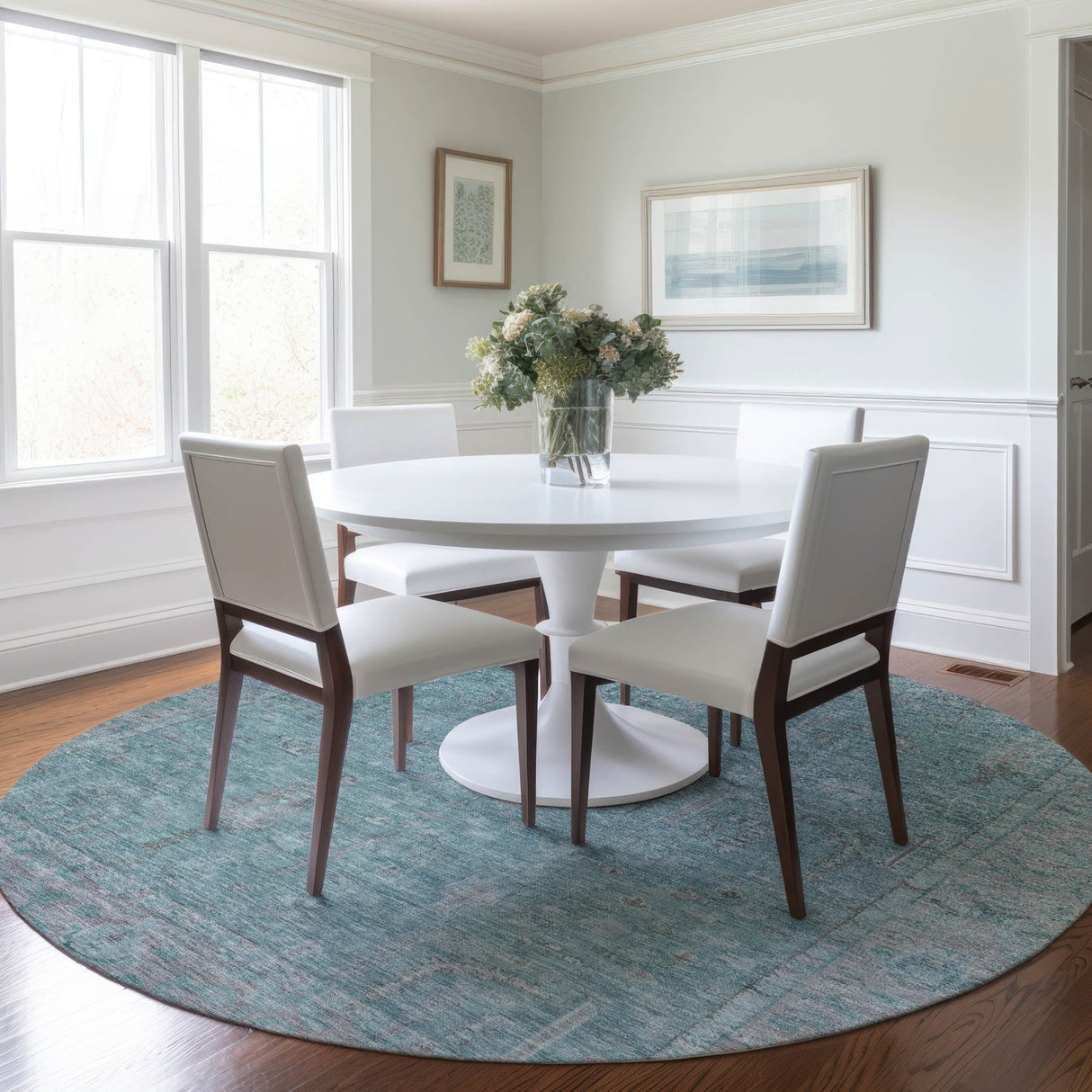 Dalyn Solace SL11 Aqua Rug shown in a room