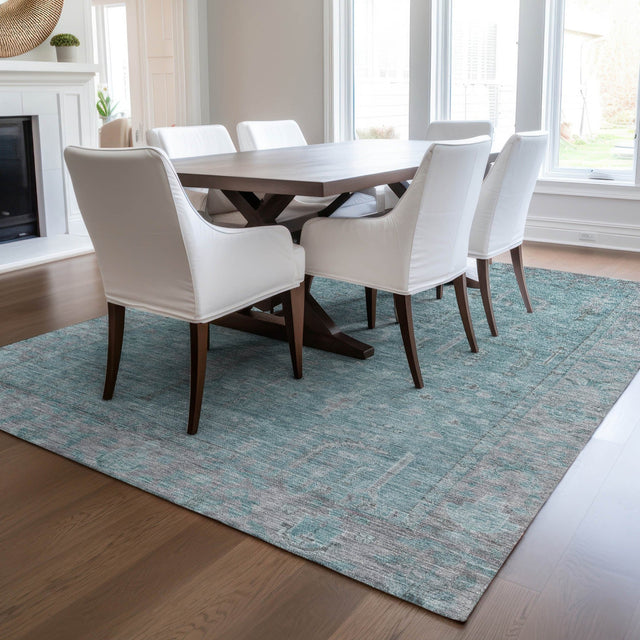 Dalyn Solace SL11 Aqua Rug shown in a room