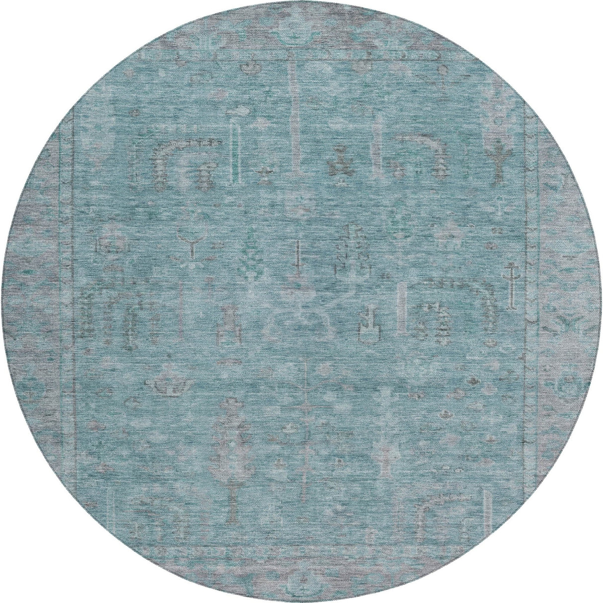 Dalyn Solace SL11 Aqua Rug round rug