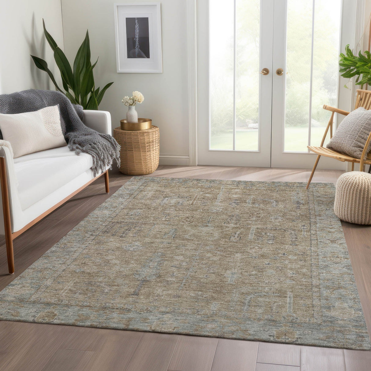 Dalyn Solace SL11 Tan Rug shown in a room
