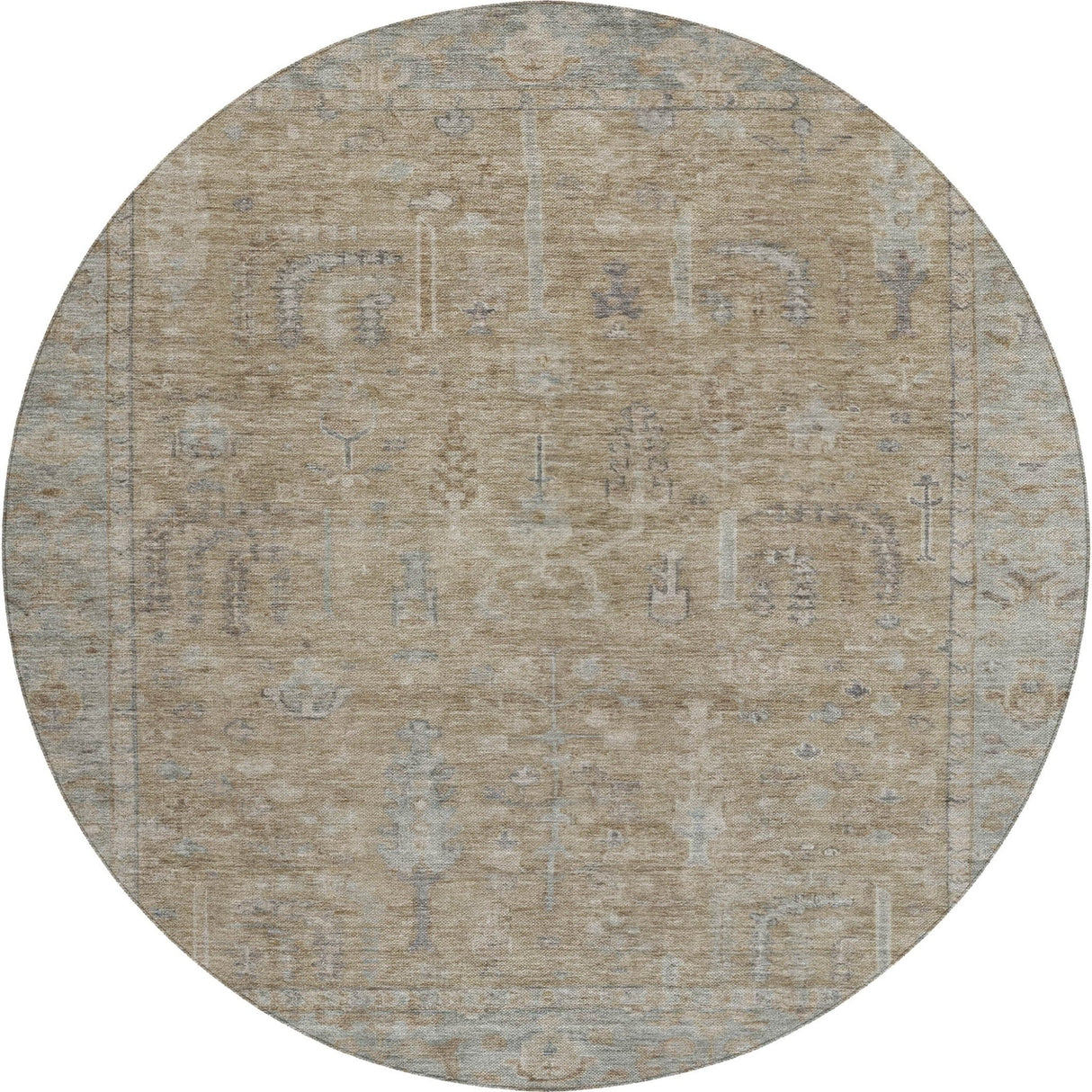 Dalyn Solace SL11 Tan Rug round rug