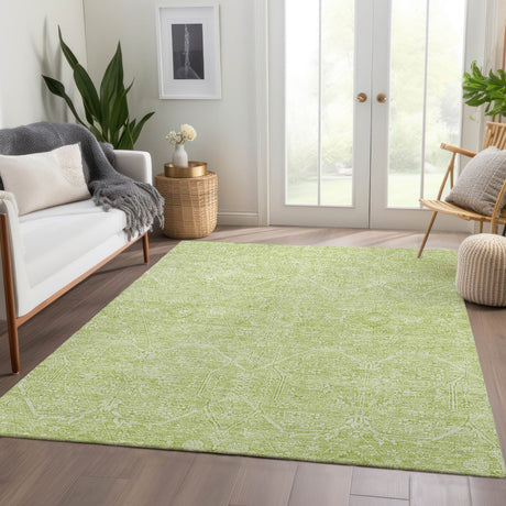 Dalyn Solace SL12 Lime Rug shown in a room