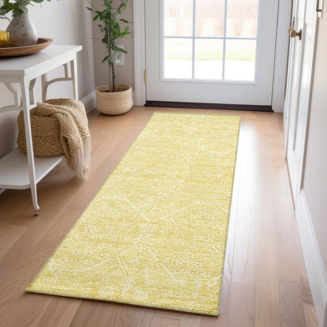 Dalyn Solace SL12 Yellow Rug shown in a room