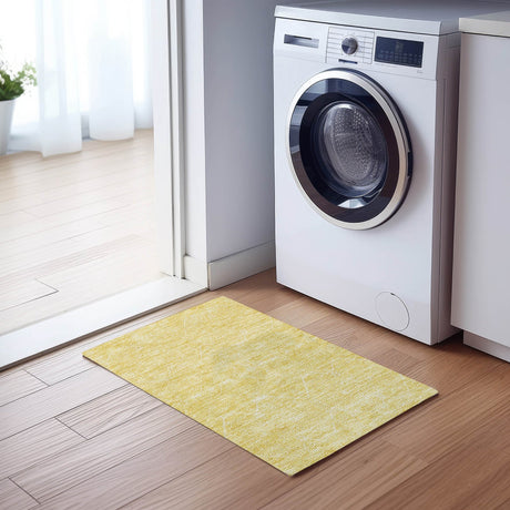 Dalyn Solace SL12 Yellow Rug shown in a room