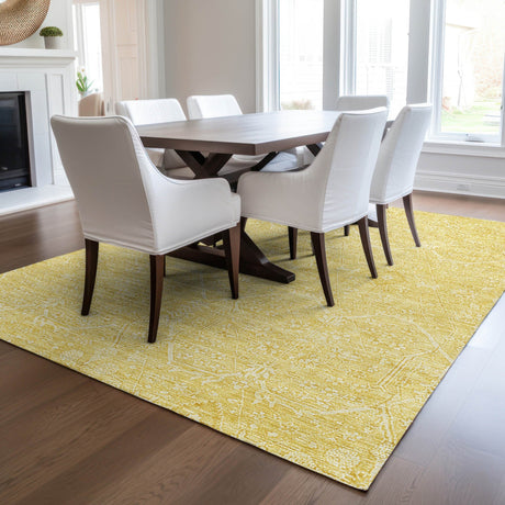 Dalyn Solace SL12 Yellow Rug shown in a room