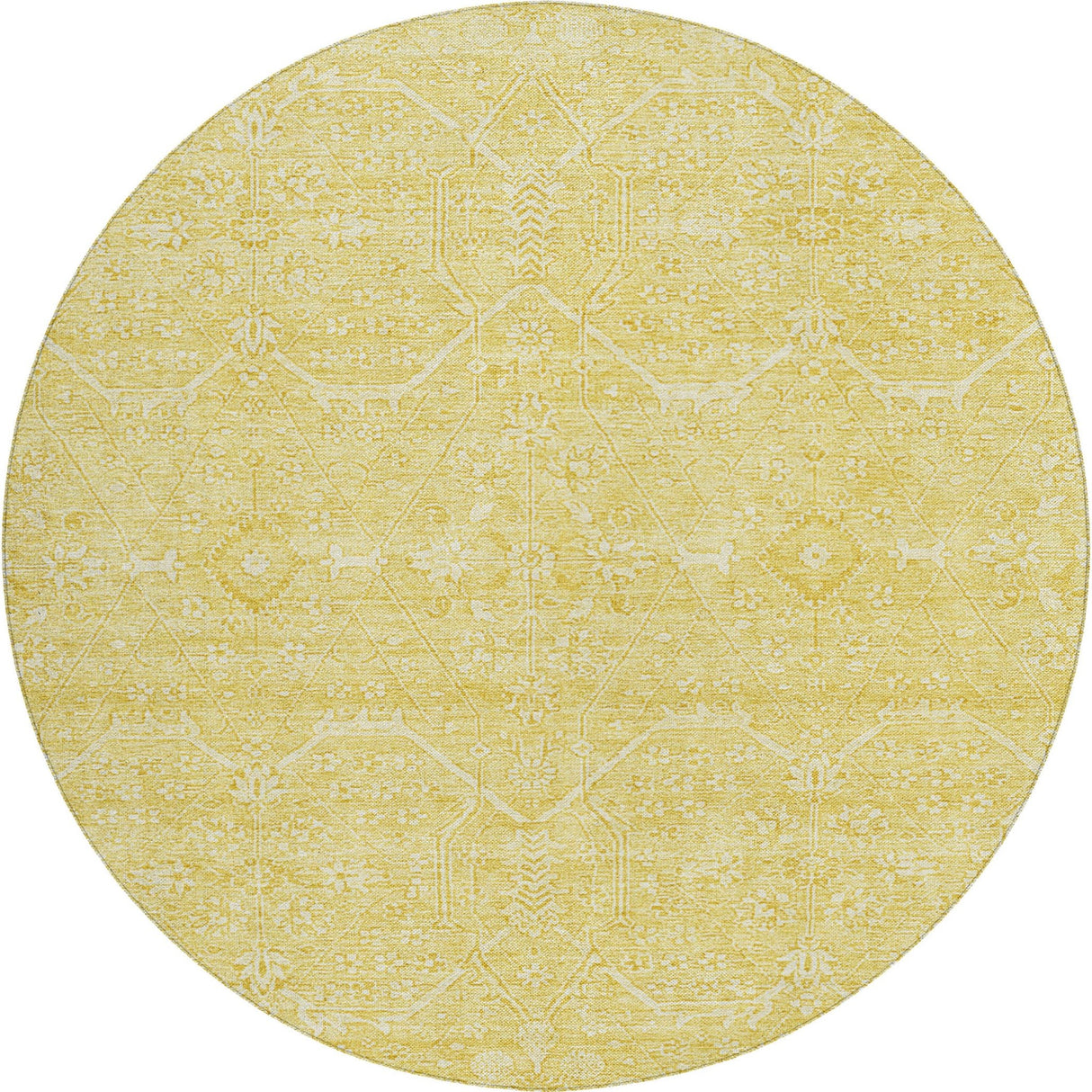 Dalyn Solace SL12 Yellow Rug round rug