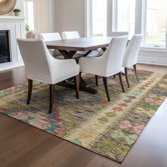 Dalyn Solace SL13 Green Rug shown in a room