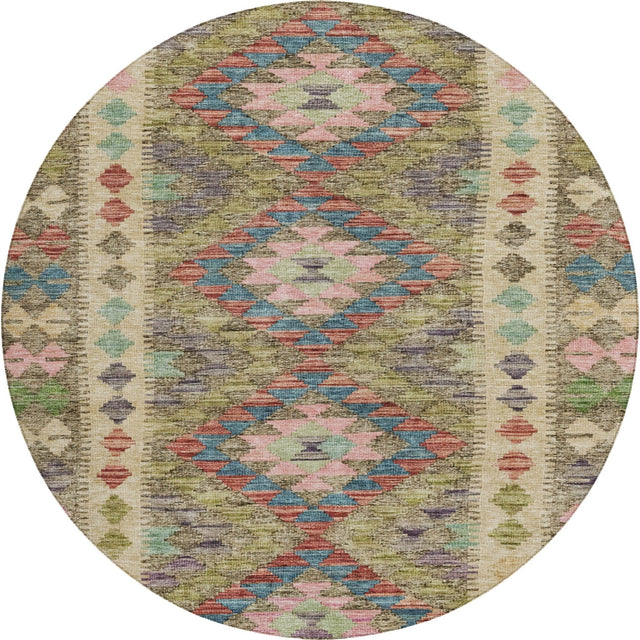 Dalyn Solace SL13 Green Rug round rug