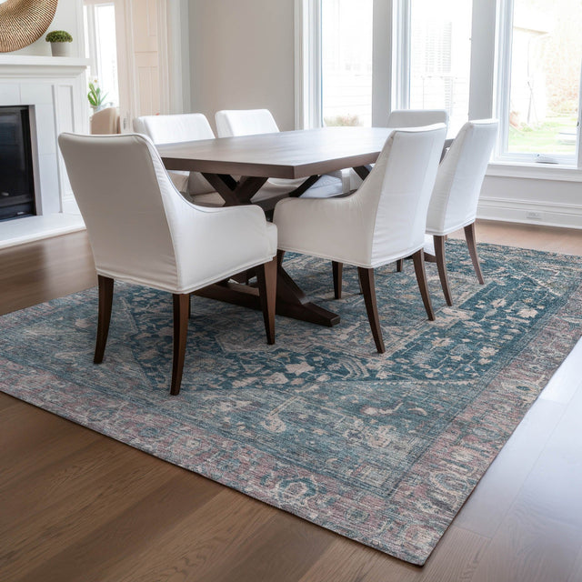 Dalyn Solace SL14 Blue Rug shown in a room