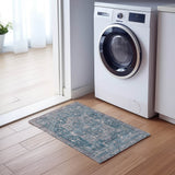 Dalyn Solace SL14 Blue Rug shown in a room