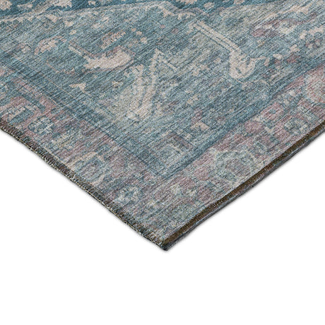 Dalyn Solace SL14 Blue Rug corner detail