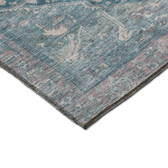 Dalyn Solace SL14 Blue Rug corner detail