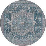 Dalyn Solace SL14 Blue Rug round rug