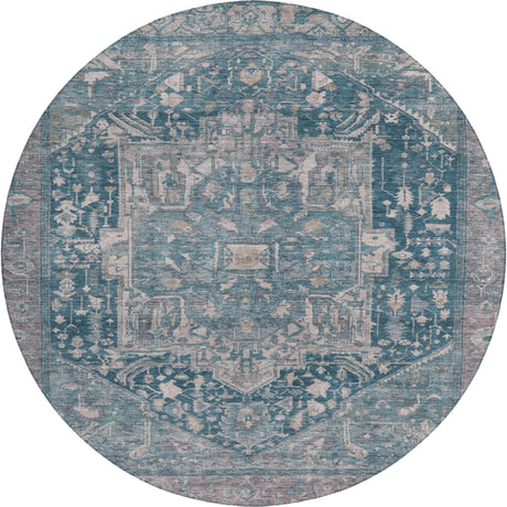 Dalyn Solace SL14 Blue Rug round rug