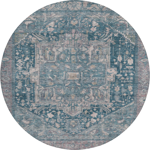 Dalyn Solace SL14 Blue Rug round rug