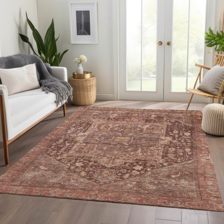 Dalyn Solace SL14 Burgundy Rug shown in a room