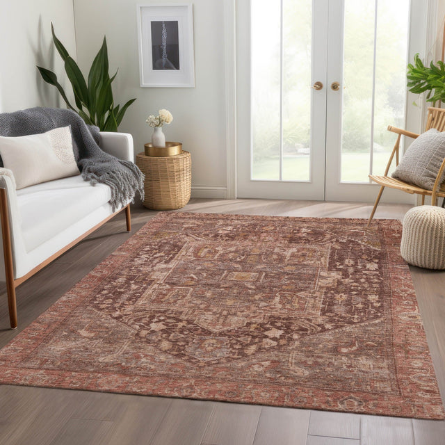 Dalyn Solace SL14 Burgundy Rug shown in a room