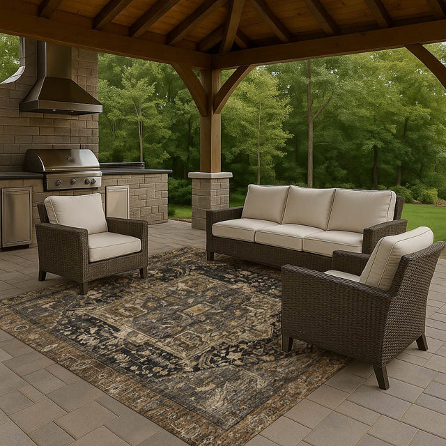 Dalyn Solace SL14 Charcoal Rug outdoor lifestyle image