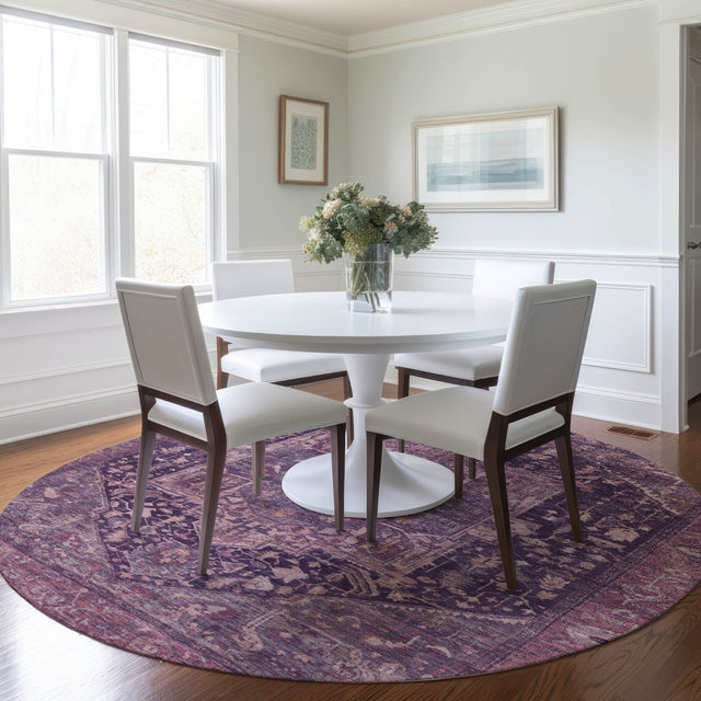 Dalyn Solace SL14 Eggplant Rug shown in a room