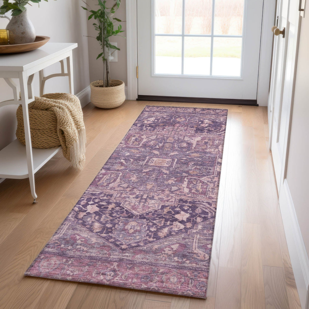 Dalyn Solace SL14 Eggplant Rug shown in a room