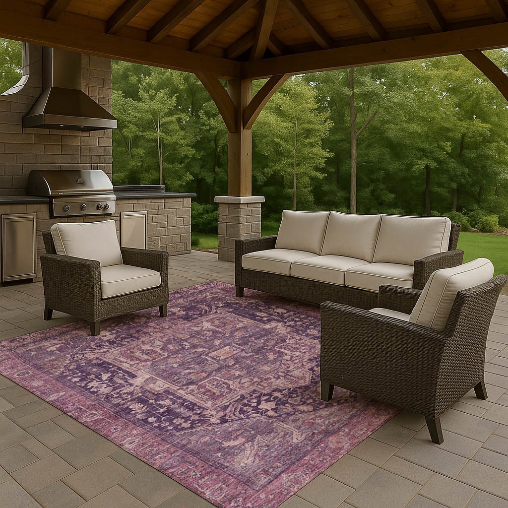 Dalyn Solace SL14 Eggplant Rug outdoor lifestyle image