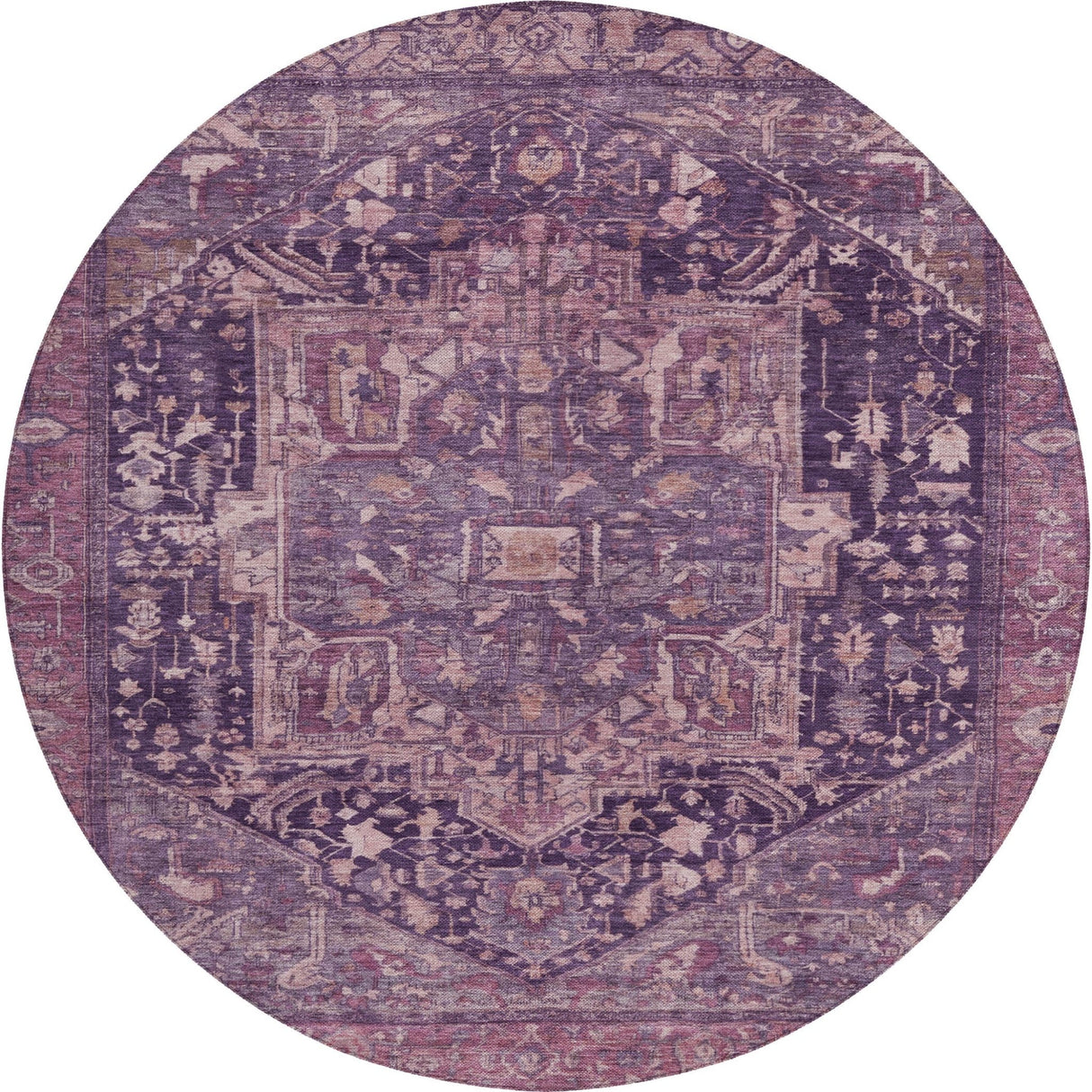Dalyn Solace SL14 Eggplant Rug round rug
