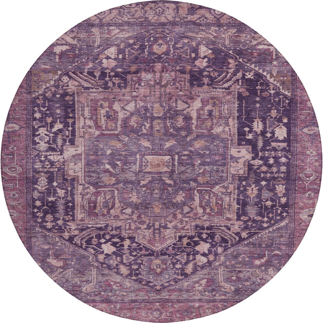 Dalyn Solace SL14 Eggplant Rug round rug