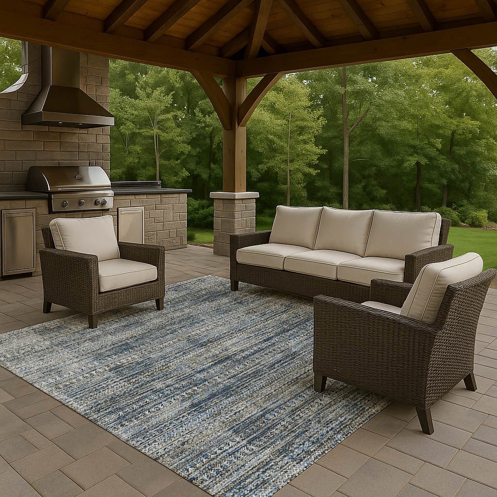 Dalyn Solace SL3 Denim Rug outdoor lifestyle image