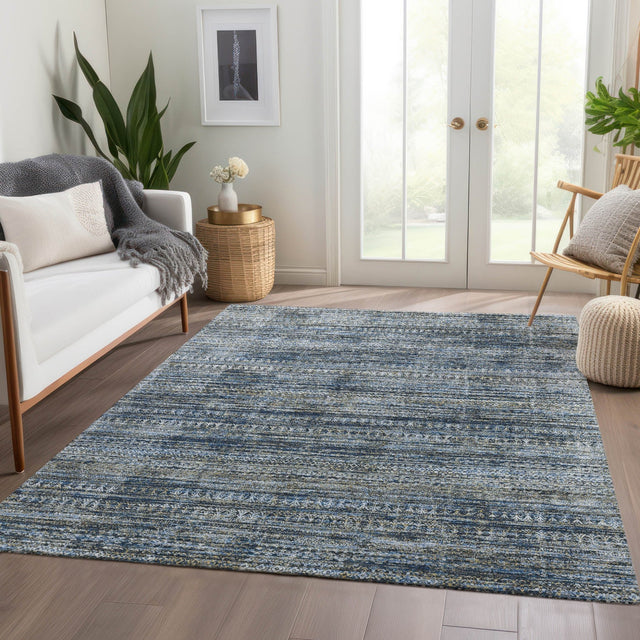Dalyn Solace SL3 Denim Rug shown in a room