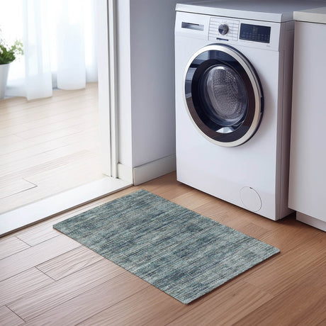 Dalyn Solace SL3 Teal Rug shown in a room