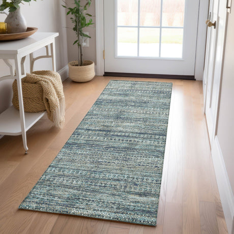 Dalyn Solace SL3 Teal Rug shown in a room