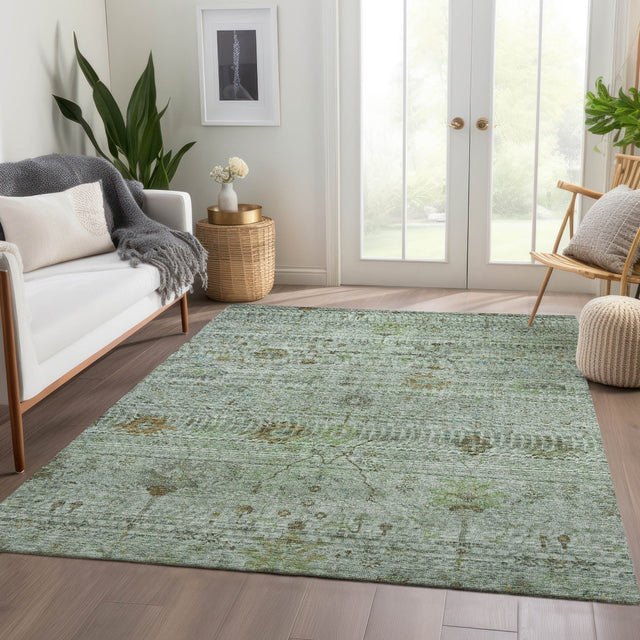 Dalyn Solace SL4 Aloe Rug shown in a room