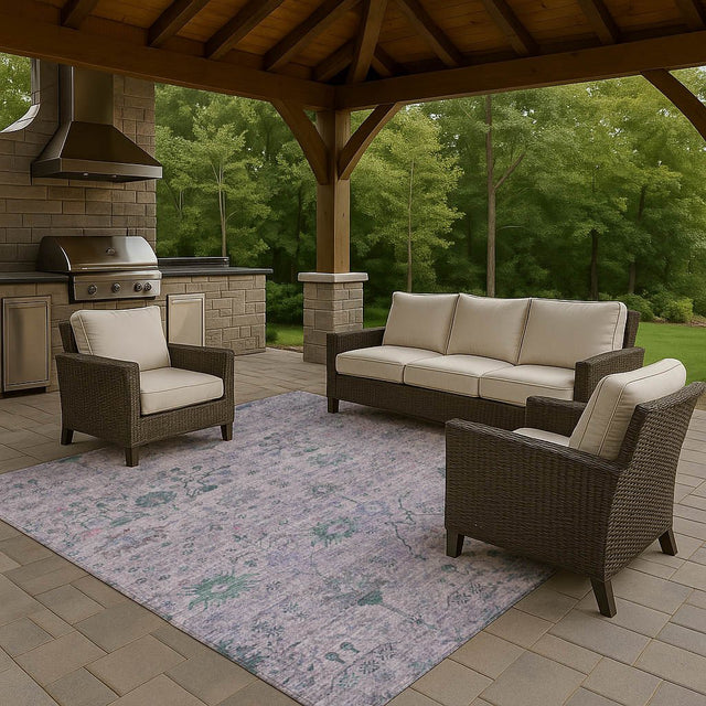 Dalyn Solace SL4 Lavender Rug outdoor lifestyle image