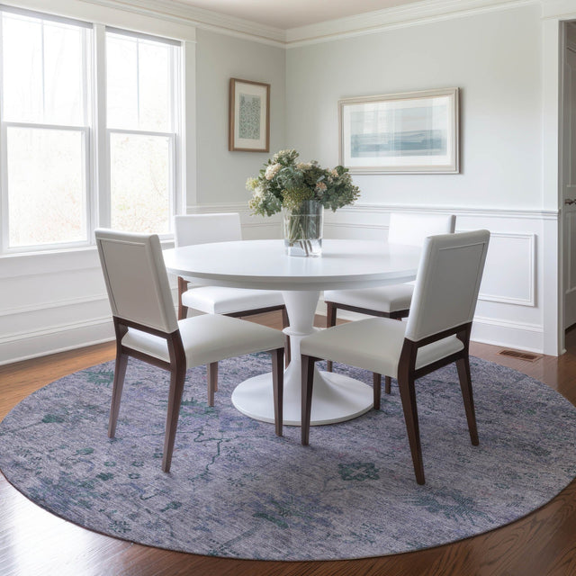 Dalyn Solace SL4 Lavender Rug shown in a room