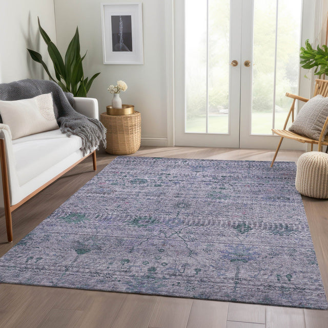 Dalyn Solace SL4 Lavender Rug shown in a room