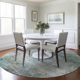 Dalyn Solace SL5 Teal Rug shown in a room