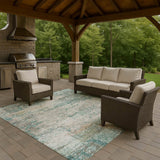 Dalyn Solace SL5 Teal Rug outdoor lifestyle image