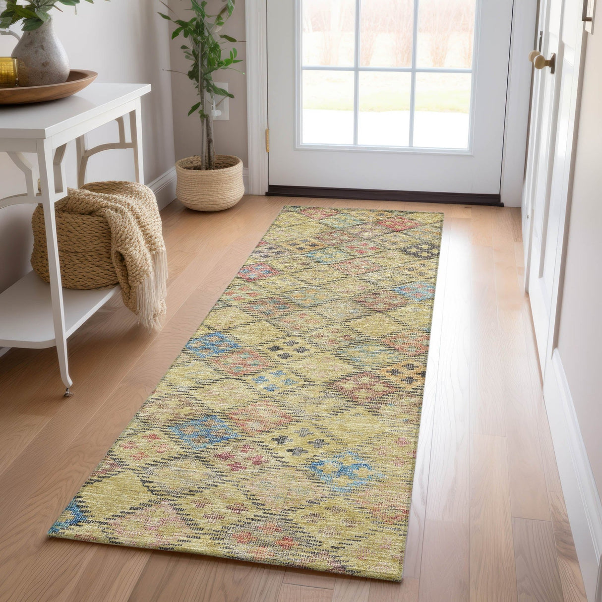 Dalyn Solace SL6 Gold Rug shown in a room