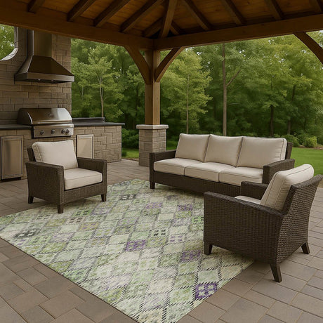 Dalyn Solace SL6 Green Rug outdoor lifestyle image